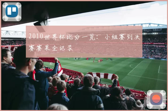 2010世界杯比分一览：小组赛到决赛赛果全记录